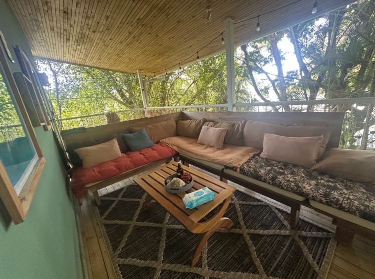 Private balcony surrounded by nature in Casa Mia near Santa Teresa